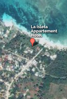 Voyez notre emplacement sur la carte de Google - La Isleta Appart Hôtel à Las Galeras, Samana.